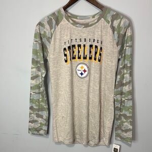NFL - Pittsburgh Steelers - Long Sleeve Camo T-Shirt - Girls XL 14/16 NWT